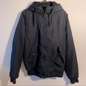 H&M Divided Men’s Black Light Puffer Hooded Jacket